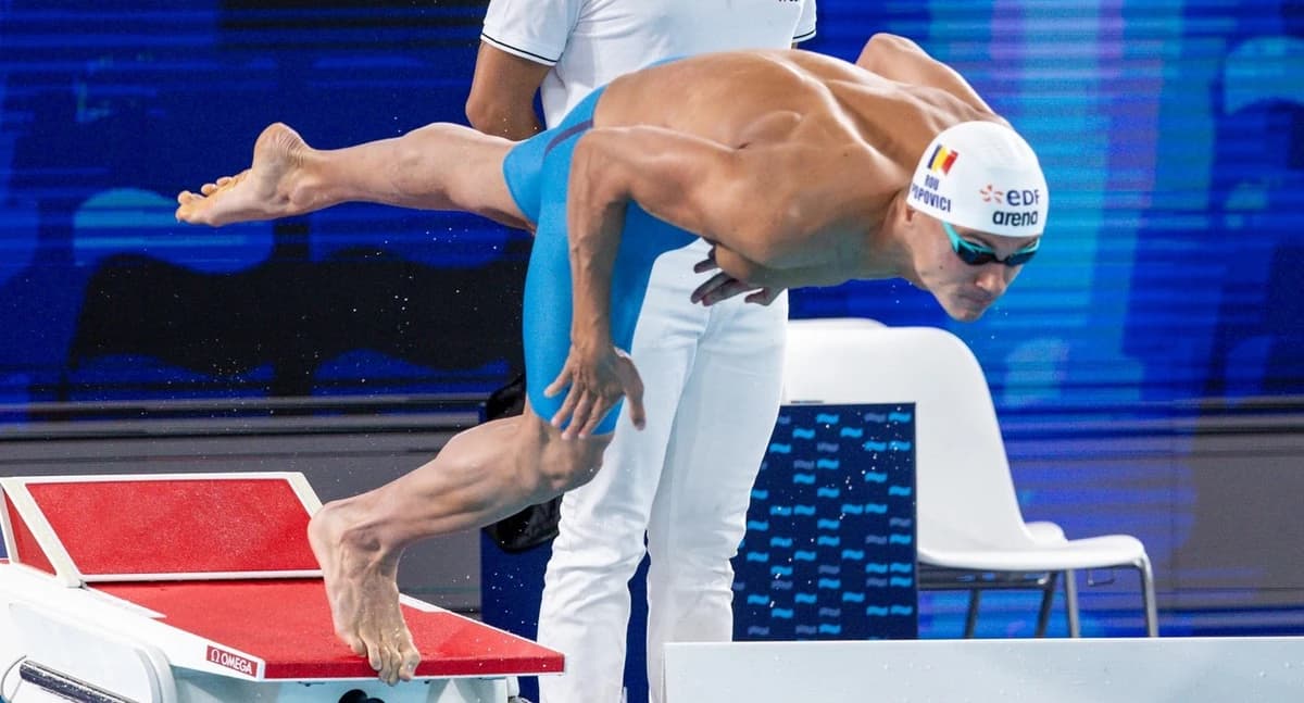 Cine transmite la TV finala lui David Popovici la 100 metri liber de la Campionatele Europene de la
