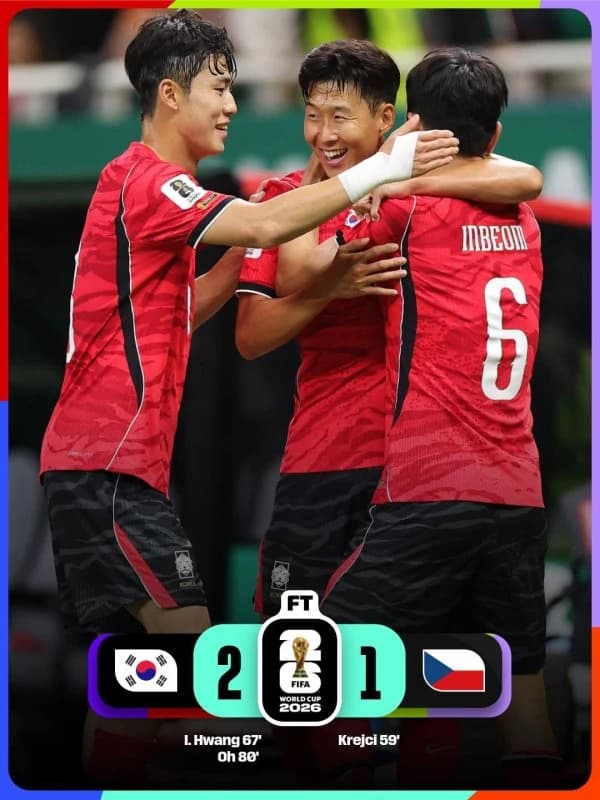CM 2026: Coreea de Sud - Cehia 2-1, în al doilea meci din Grupa A