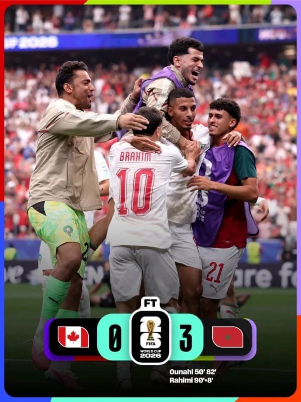 CM 2026: Maroc o scoate din competiție pe Canada, una dintre țările gazdă ale turneului final