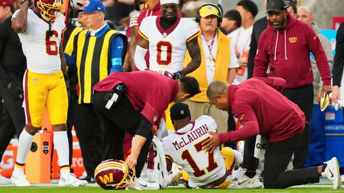 Commanders' McLaurin (knee) carted off in MNF loss to 49ers
