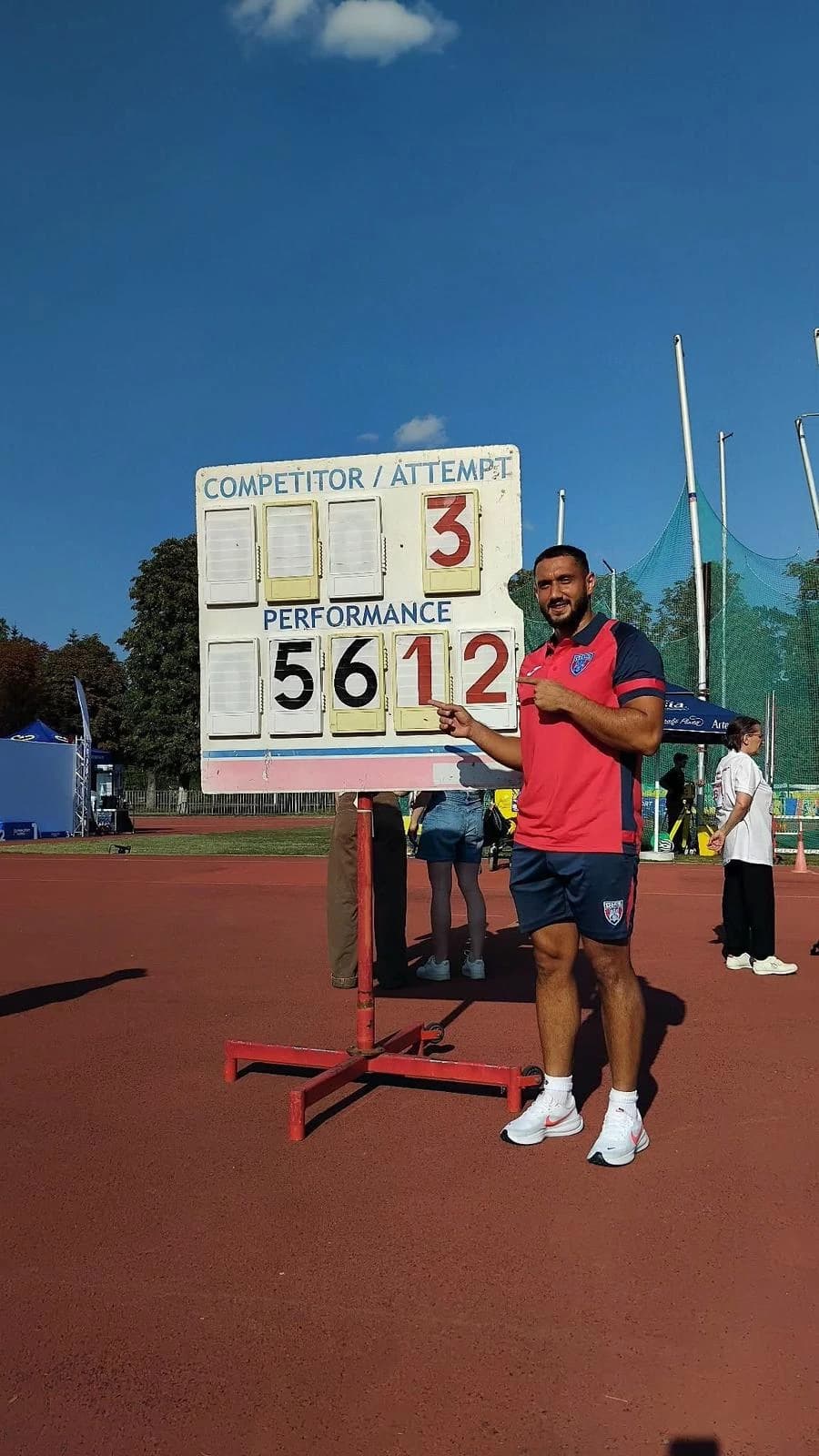 COMUNICAT. Record național pentru Octavian Tucaliuc la Jocurile Parasport România 2026: 56,12 metri