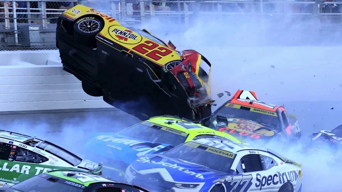 Connecticut native Joey Logano walks away from scary NASCAR crash at Talladega