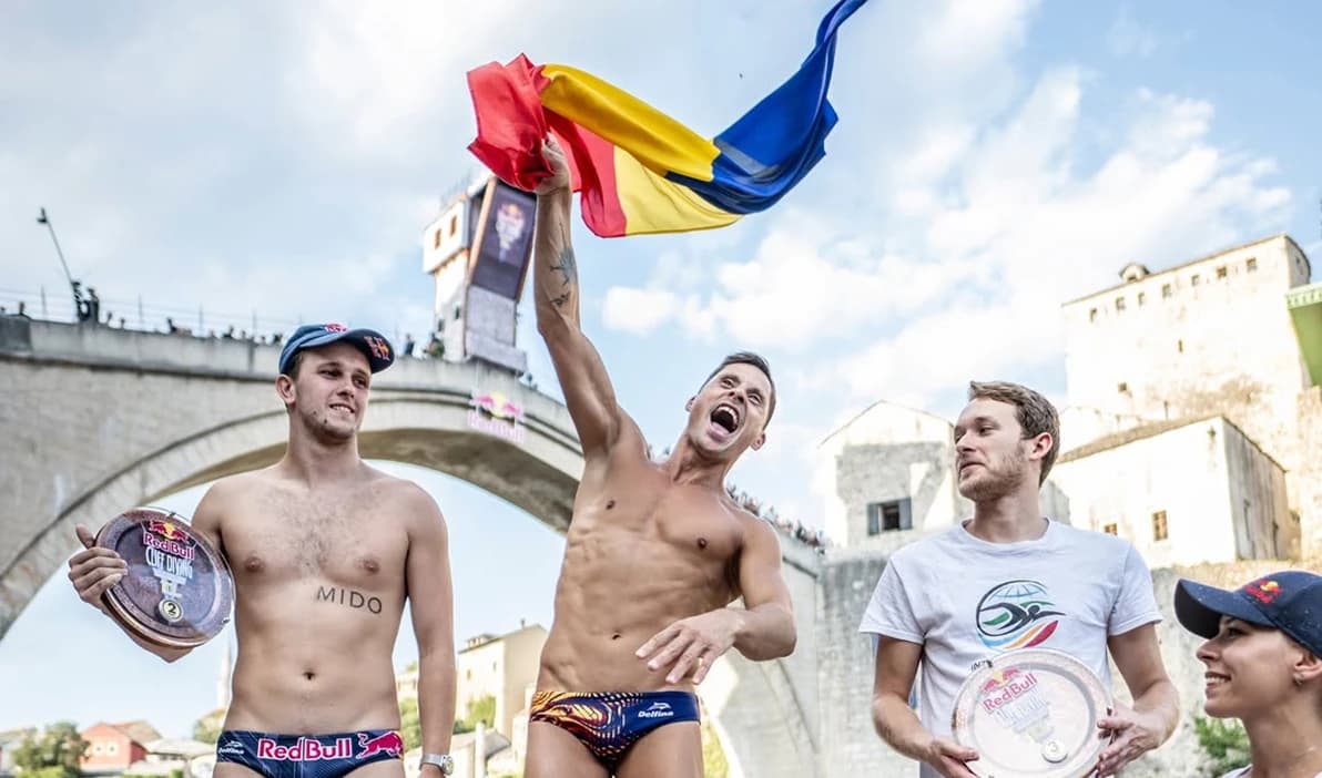 Constantin Popovici, victorie în etapa de la Mostar la Red Bull Cliff Diving World Series