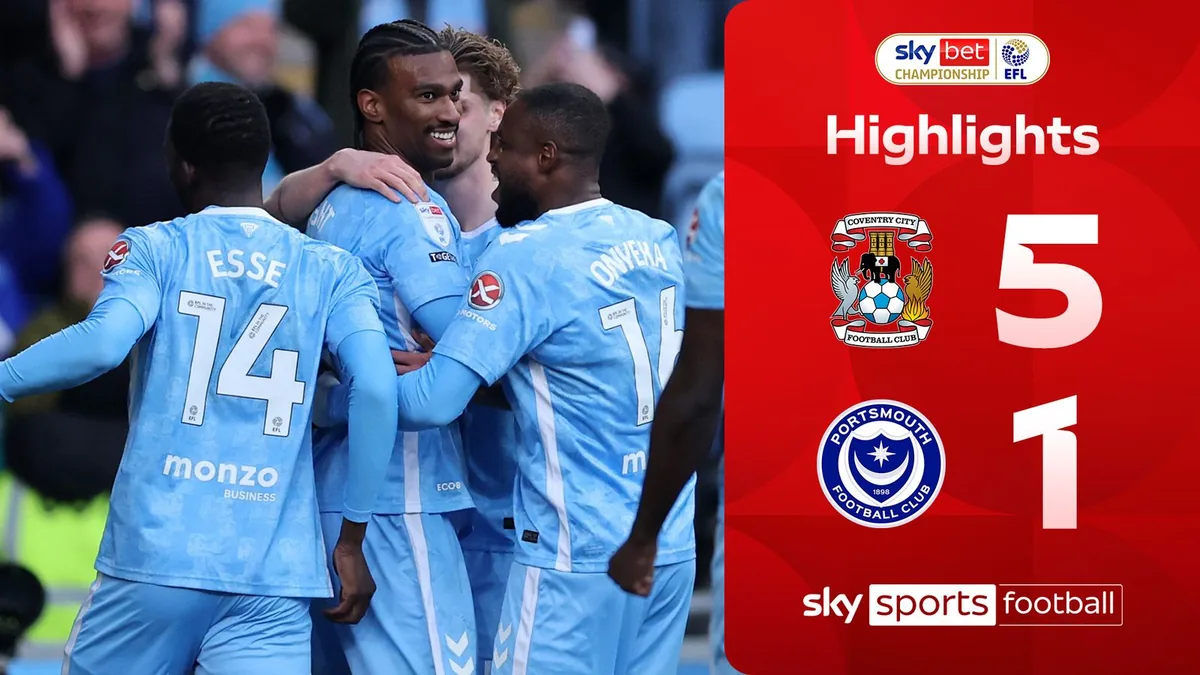 Coventry City 5-1 Portsmouth | Championship highlights