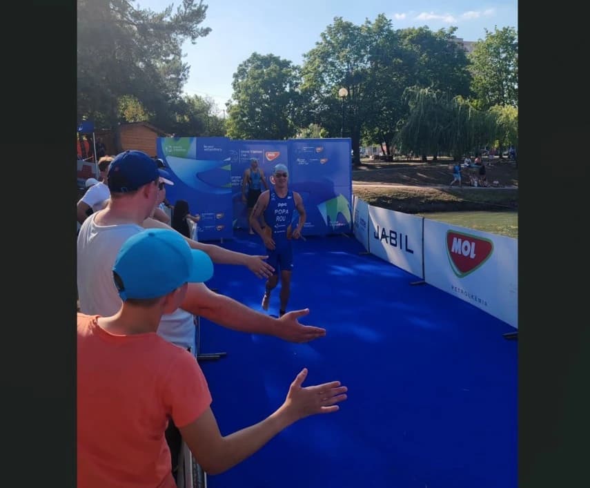 CSM Constanța: Carol Popa s-a clasat în top 10 la Cupa Mondială de Triatlon Sprint din Ungaria (VIDE