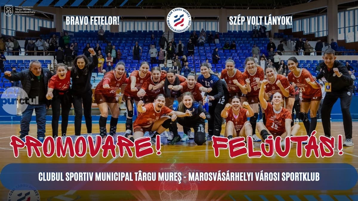 CSM Târgu Mureș promovează în Liga Florilor la handbal
