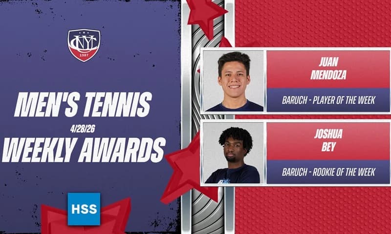 CUNYAC/HSS Men's Tennis Weekly Award Winners (Apr. 28, 2026)