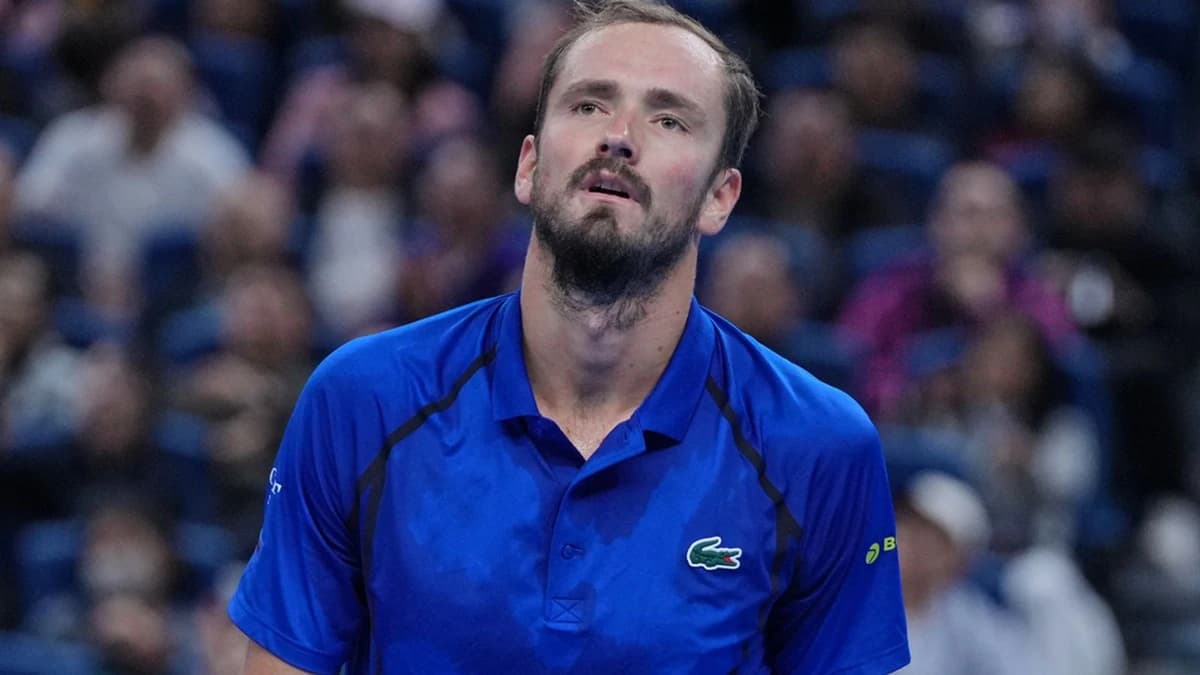 Daniil Medvedev defaulted for hitting spectator in the face with ball as Novak Djokovic reaches Chin