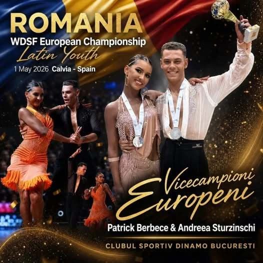 Dans sportiv: Patrick Berbece şi Andreea Sturzinschi, a treia medalie europeană în 2026: argint la t