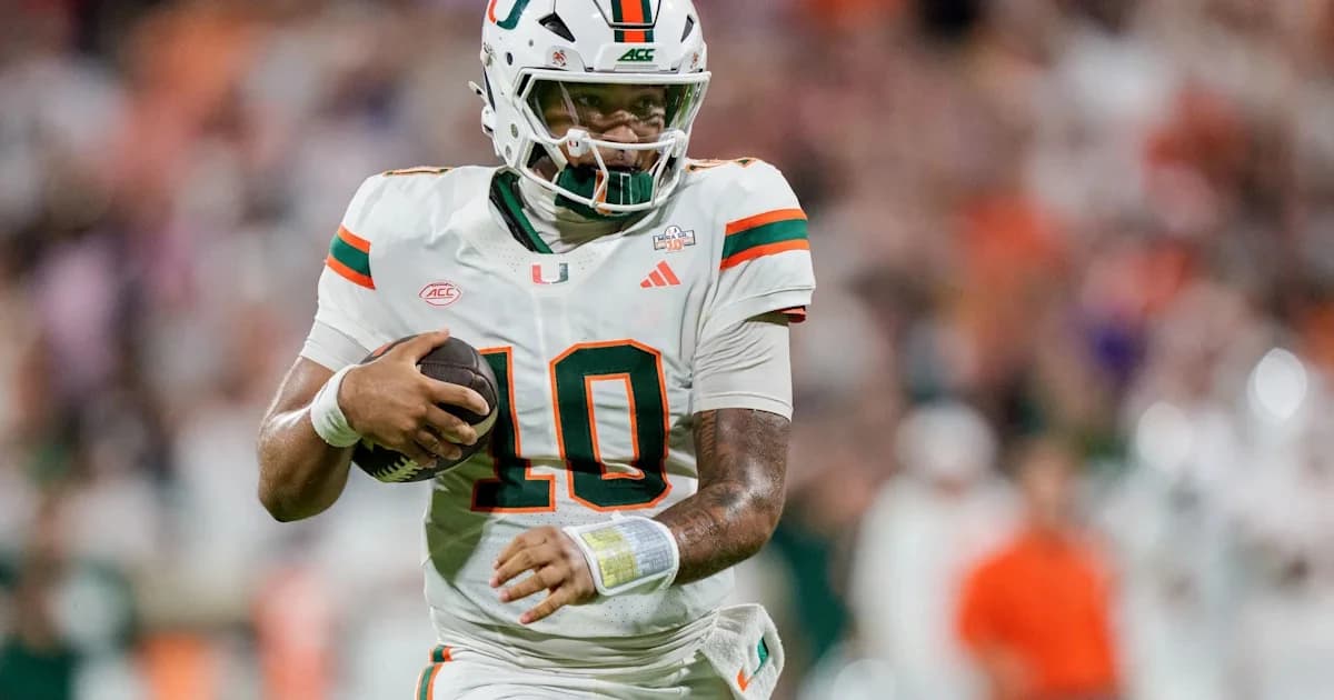 Darian Mensah, Mark Fletcher Jr. lead unbeaten No. 4 Miami past Clemson 41-13