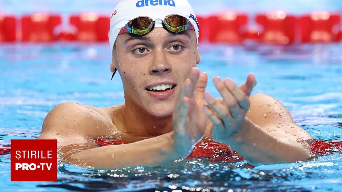 David Popovici a cucerit medalia de aur la Roma, cu record al competiției. Românul, de neîntrecut în