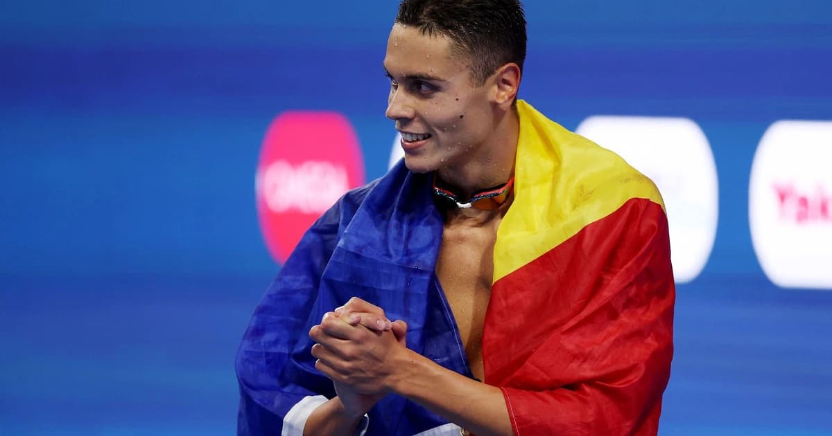 David Popovici, AUR la 100 m! Românul, al doilea om din istorie cu 3 titluri la rând în proba regină