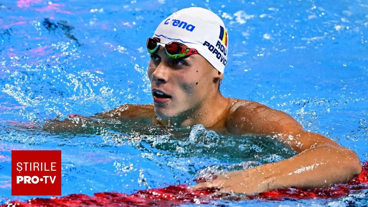 David Popovici, două medalii de aur în două zile, la Roma. A statbilit și un nou record