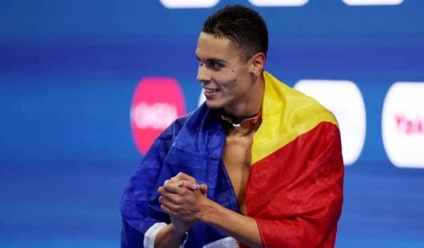 David Popovici scoate cel mai bun timp al său la 50 metri liber și termină pe locul doi
