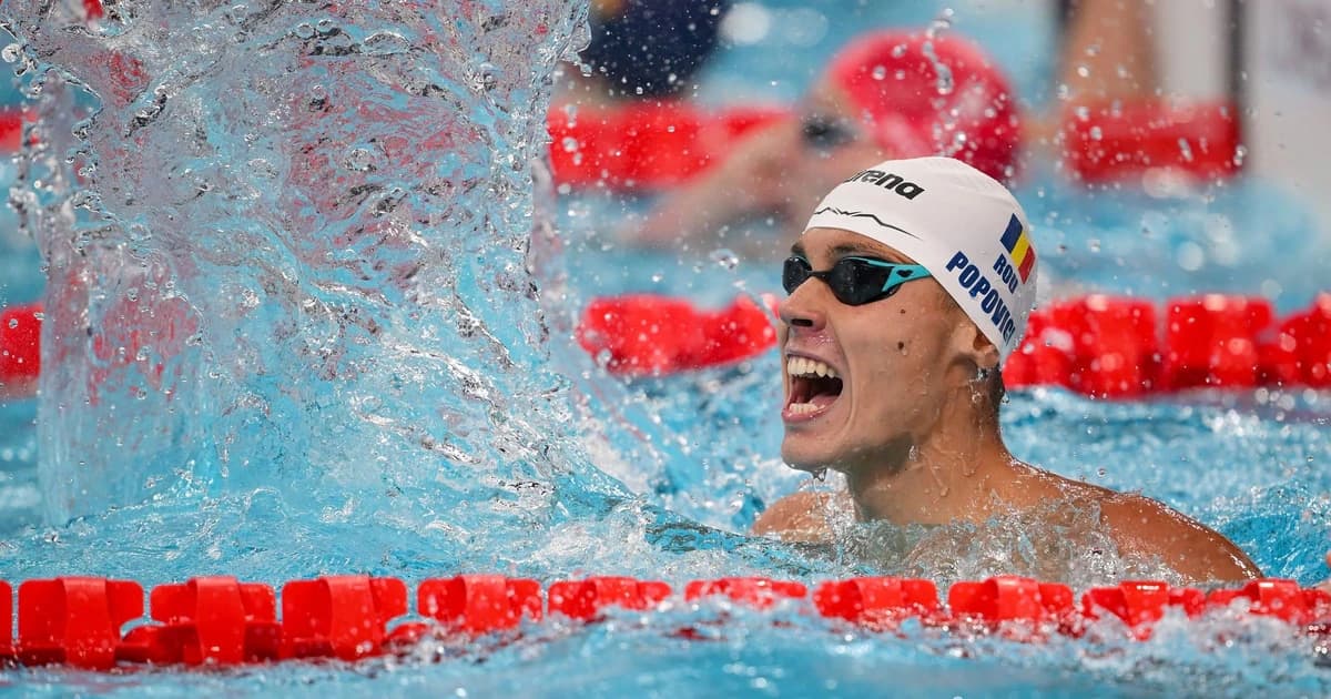 David Popovici și-a doborât propriul record la Europenele de înot! A 4-a performanță din istorie