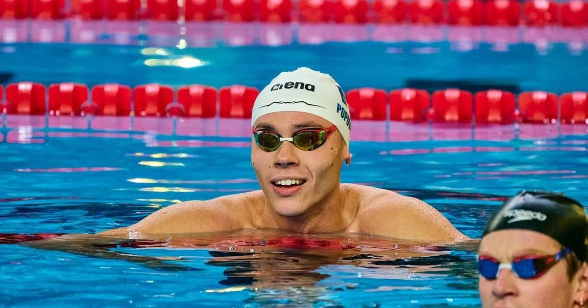 David Popovici, victorie clară la Campionatul Naţional, în finala probei de 50 de metri liber