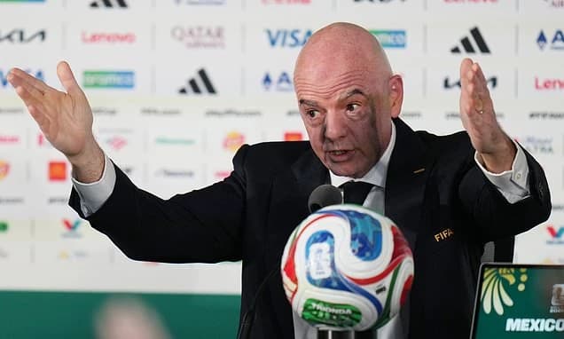 Defiant Gianni Infantino tells World Cup critics to 'CHILL' in extraordinary press conference - with
