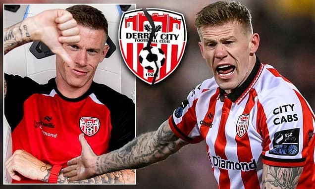 Derry City TEAR UP James McClean's contract: Poppy protest footballer's nightmare return to childhoo