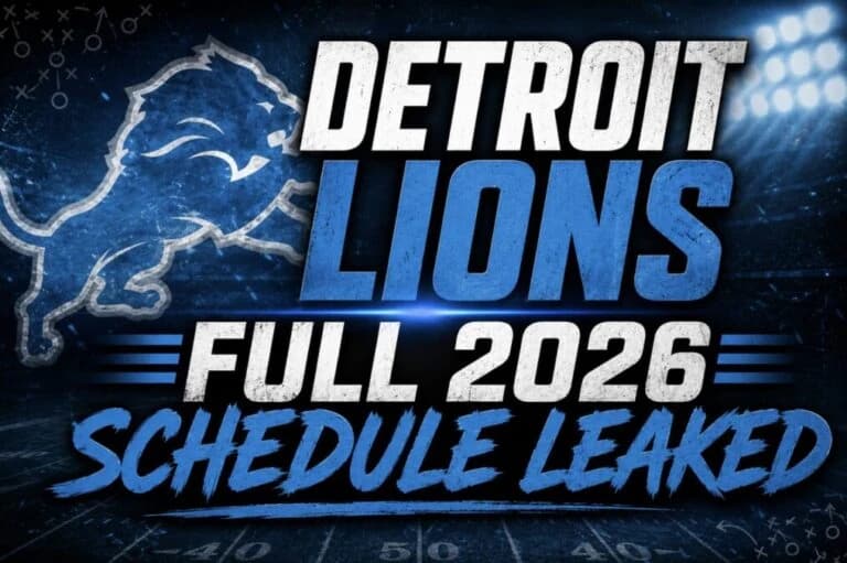 Detroit Lions Full 2026 Schedule Leaked