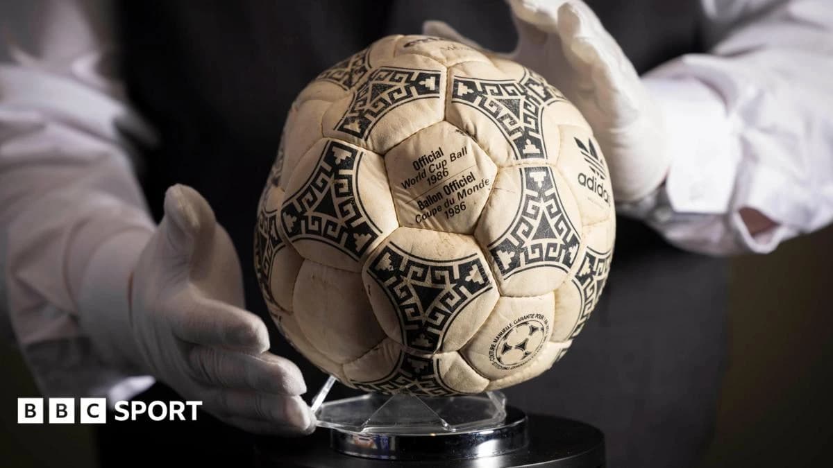 Diego Maradona's 'Hand of God' football from 1986 World Cup win over England sells for £2.5m