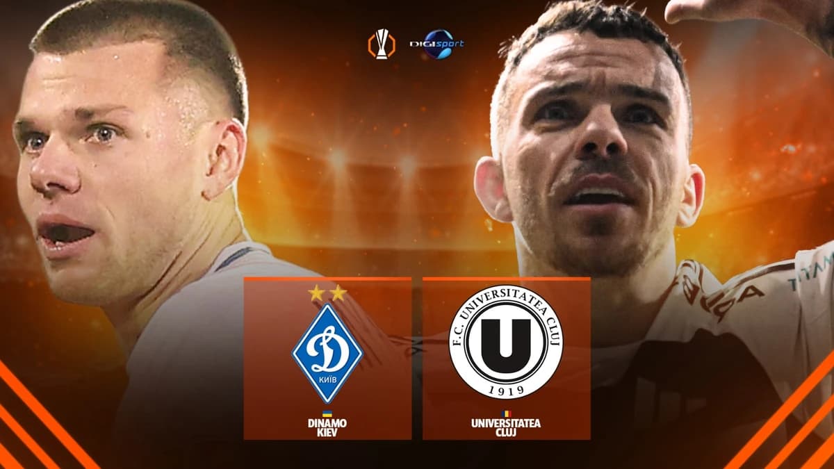 Dinamo Kiev - U Cluj 0-0 DGS 1. Echipele de start. Fanii ardelenilor domină atmosfera din Polonia