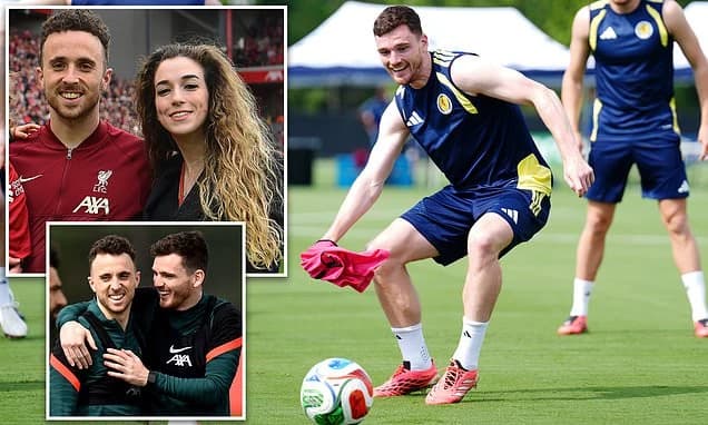 Do it for Diogo! Jota's widow pens emotional message to his ex-Liverpool team-mate Andy Robertson -