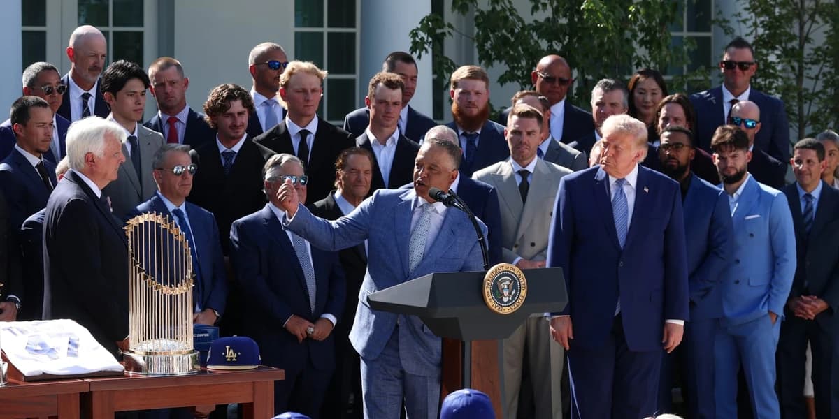 Dodgers visit White House to celebrate back-to-back World Series titles