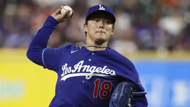 Dodgers' Yoshinobu Yamamoto sets MLB record, loses no-hit bid in win over White Sox