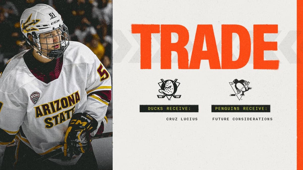 Ducks Acquire Lucius from Pittsburgh | Anaheim Ducks