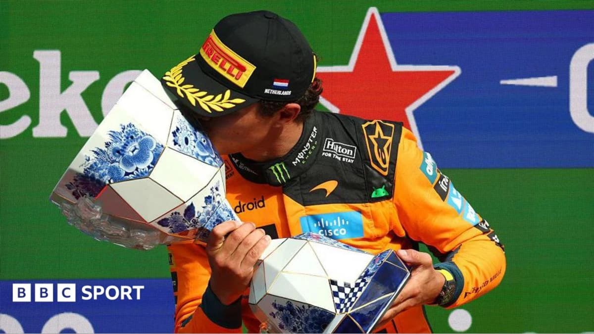 Dutch Grand Prix: Lando Norris beats Kimi Antonelli at final Zandvoort race