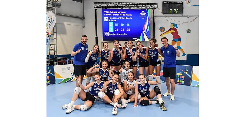 Echipa de volei feminin a Universității Ovidius din Constanța, medalie de bronz la Jocurile Europene