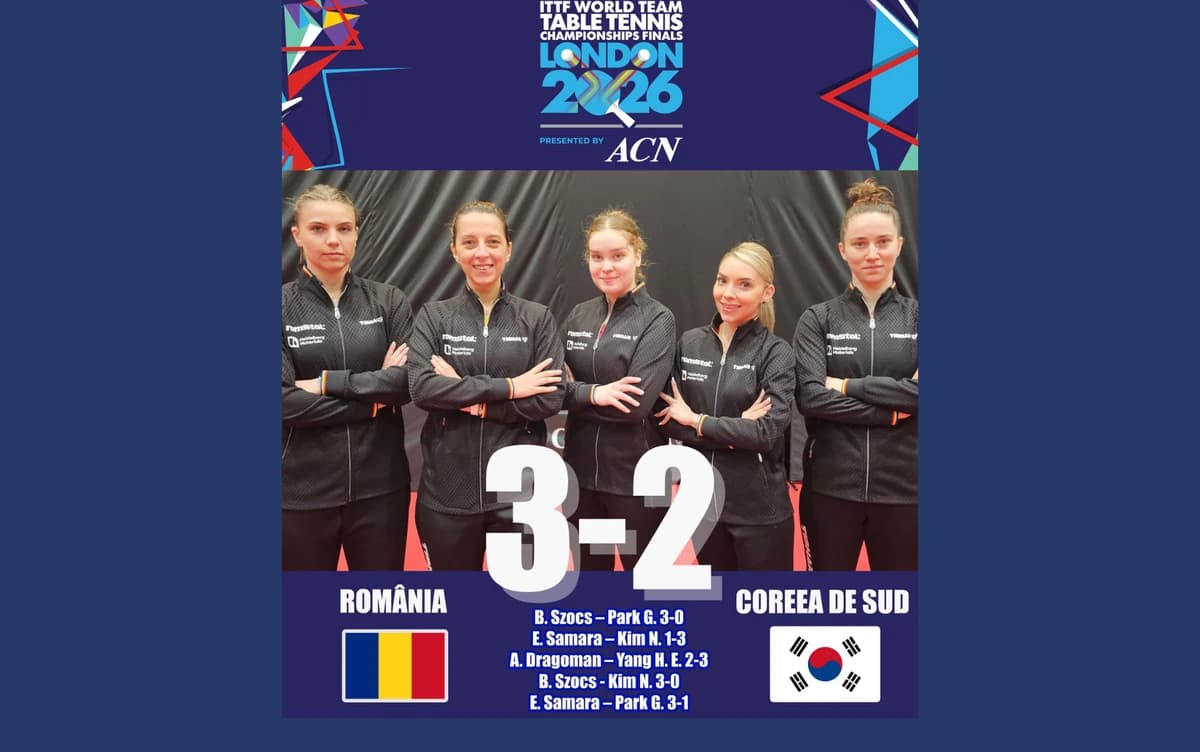 Echipa feminină de tenis de masă a României, triumf spectaculos în fața Coreei de Sud