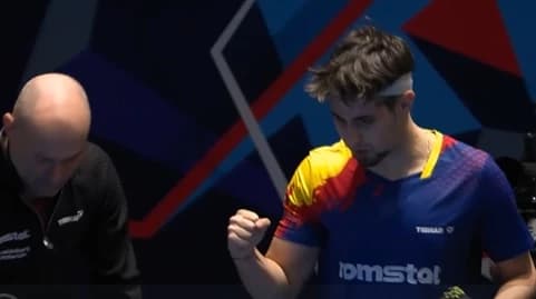 Eduard Ionescu a obţinut una dintre victoriile carierei, 3-0 cu chinezul Liang Jingkun, la Campionat