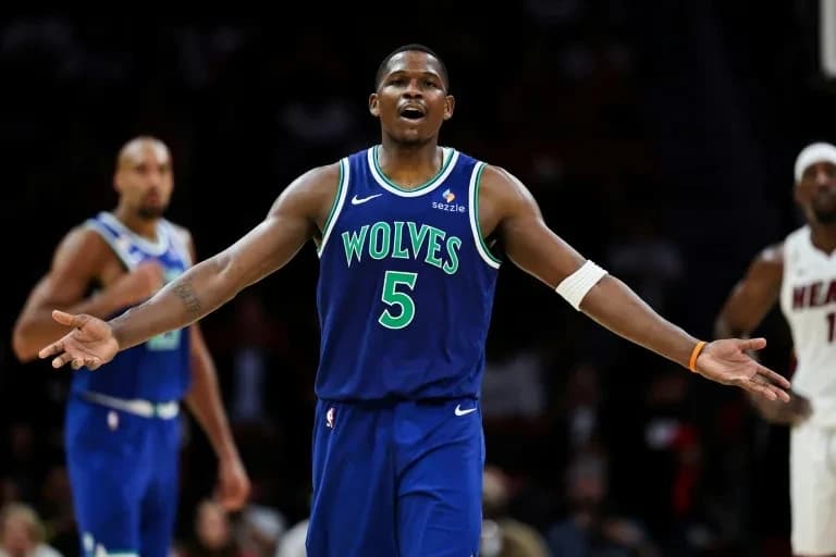 Edwards scores 45 points as Timberwolves spoil Giannis's Heat debut