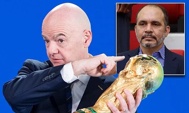 Embattled FIFA president Gianni Infantino is accused of BLACKMAIL by head of Jordan FA in extraordin
