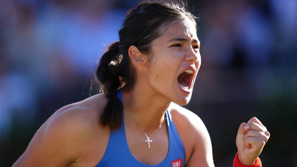 Emma Raducanu: Brit storms into Queen's final with victory over Iva Jovic as Katie Boulter beaten in