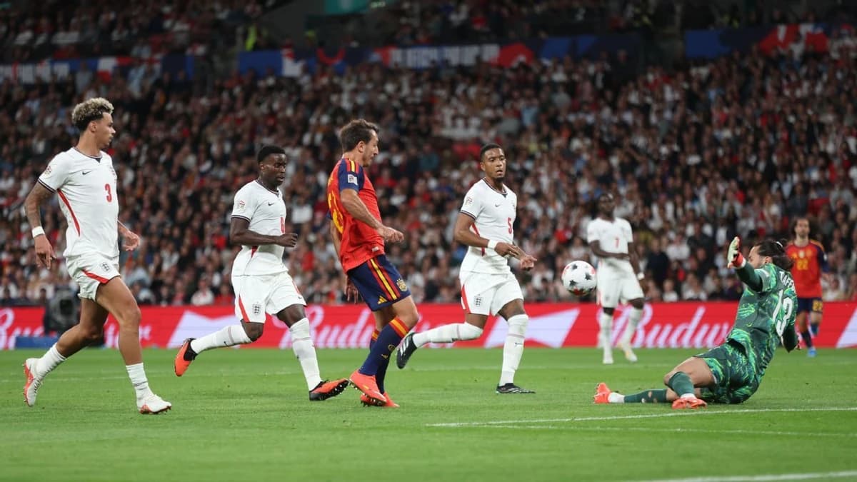 England 2-3 Spain: World champions punish Three Lions' errors in thrilling encounter at Wembley
