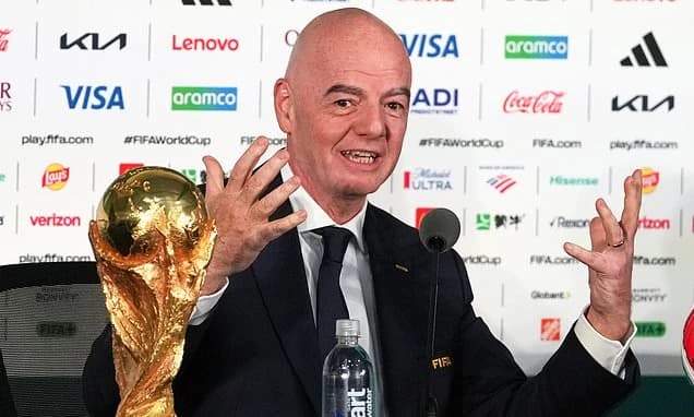 England and Wales withdraw support for Gianni Infantino's re-election as FIFA president - days after