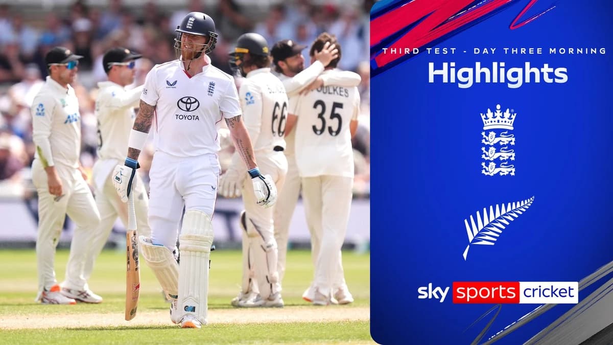 England vs New Zealand: Day Three Morning highlights