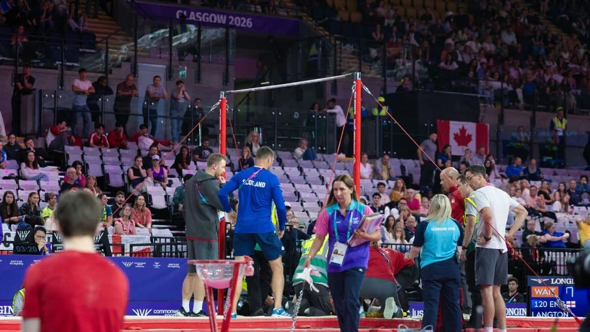 English gymnast Gabriel Langton suffers horrific fall at Commonwealth Games