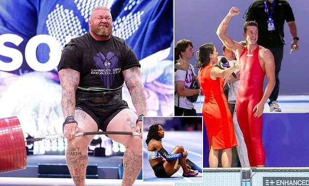 Enhanced Games athletes humbled as steroid-pumping stars only manage to break ONE world record at in