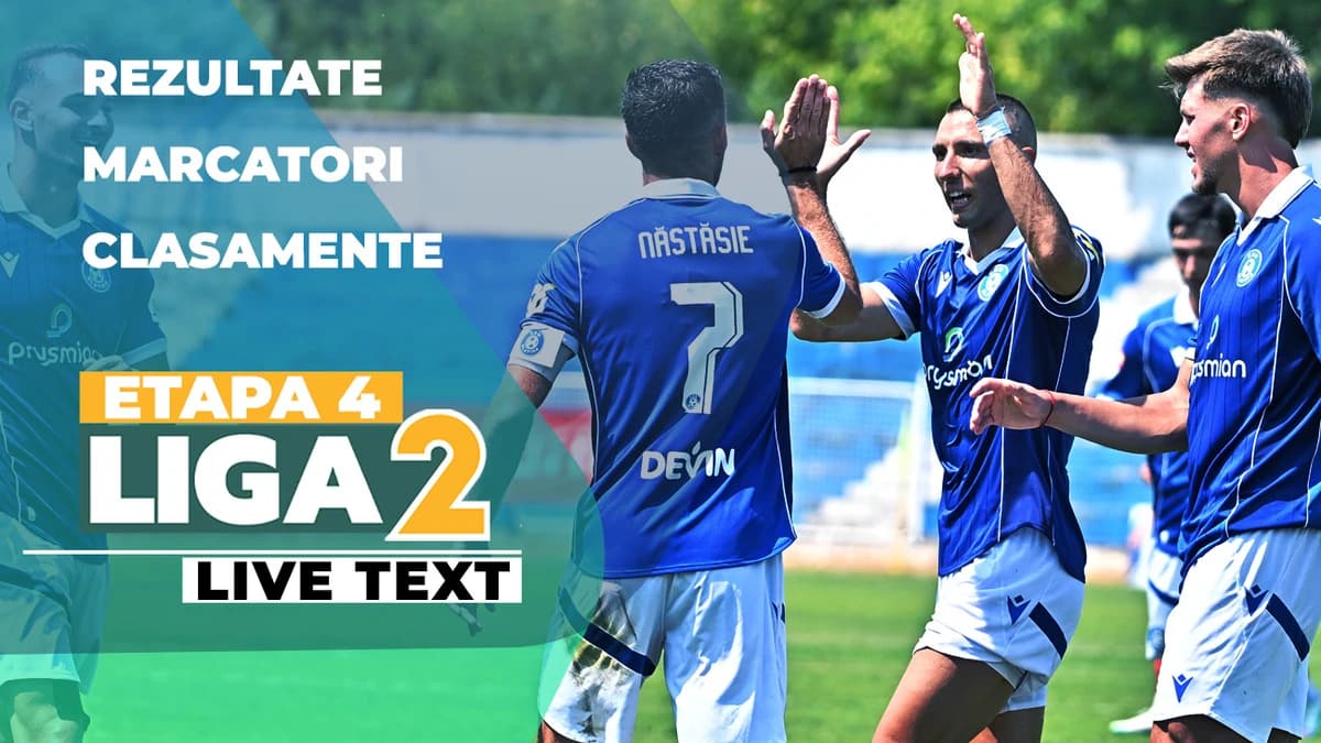 Etapa 4 Liga 2 | Toate cele șapte meciuri programate astăzi încep la ora 11:00. La Chiajna are loc d