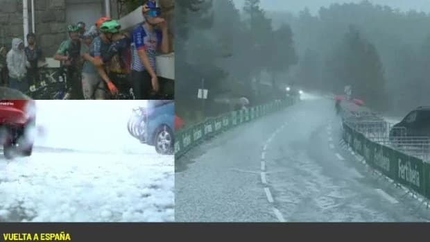 Etapa a treia din Turul Spaniei a fost anulată, după ce cicliștii au fost surprinși de grindină cât