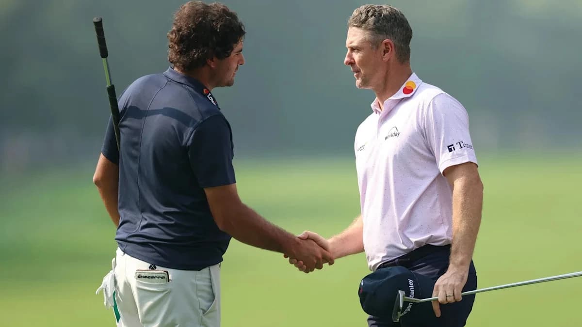 Eugenio Chacarra sends a message to Justin Rose after winning the DP World India Championship