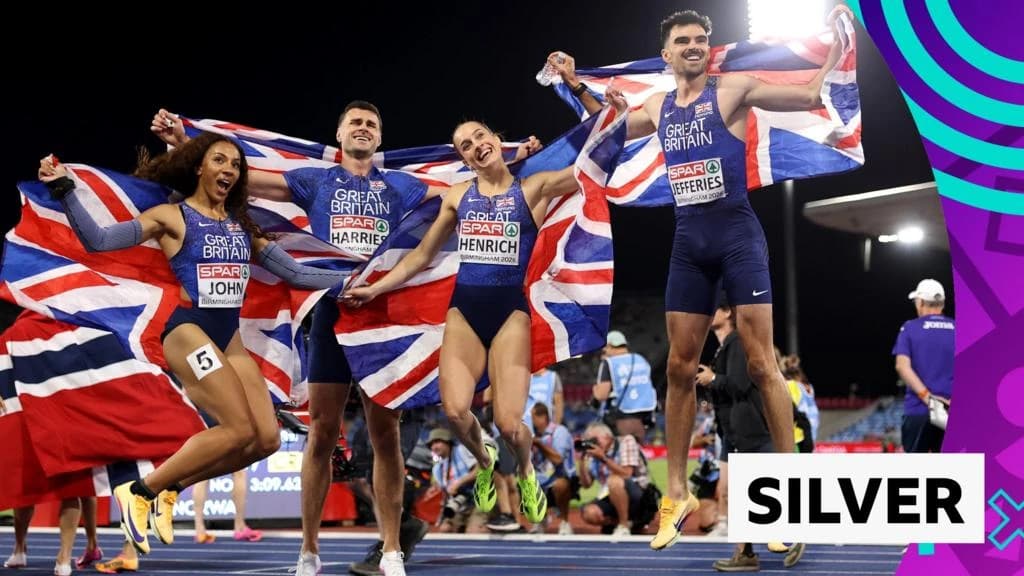 European Athletics Championship: Great Britain win mixed 4x400m relay silver