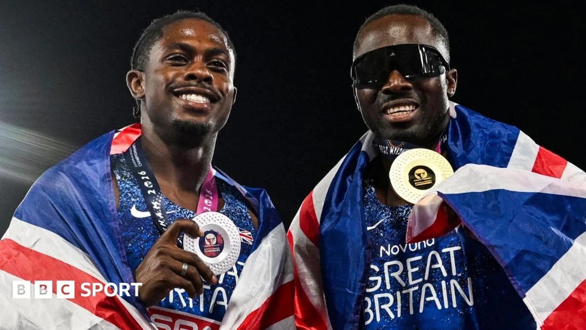 European Athletics Championships 2026: GB's Romell Glave and Jeremiah Azu achieve superb 100m one-tw