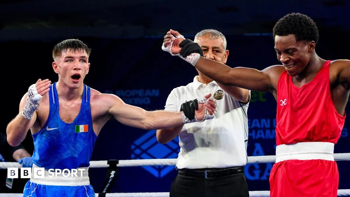 European Boxing Championships: Gallagher edged out in lightweight quarter-final