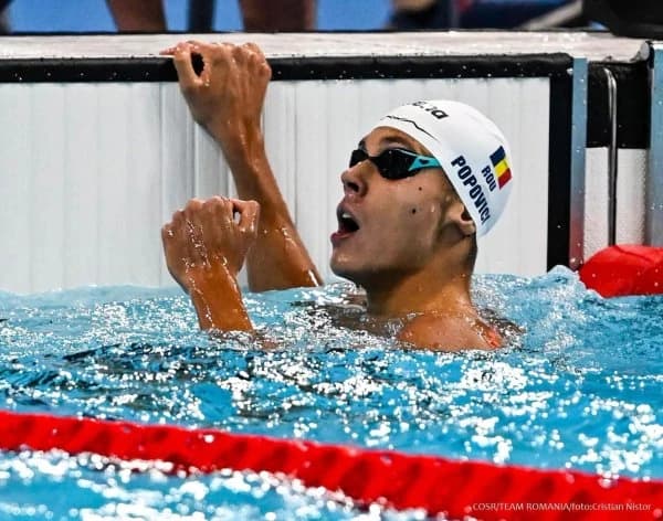 Europenele de Natație: AUR pentru David Popovici la 100 m liber
