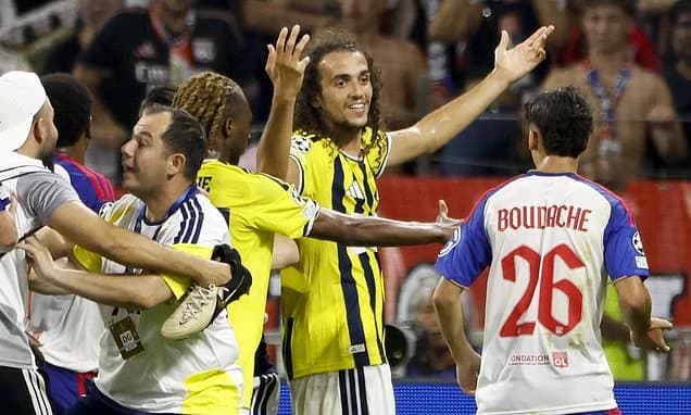 Ex-Arsenal star Matteo Guendouzi hit with immediate two-game ban for role in Champions League brawl