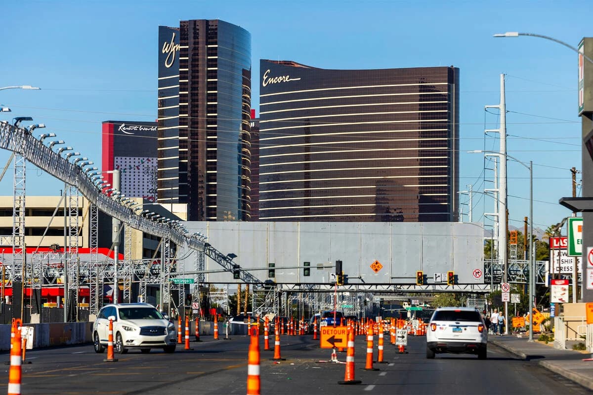 F1 track work begins next week, bringing Strip-area lane closures